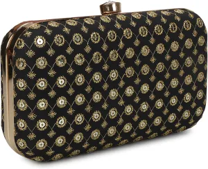 Hand Crafted LONGING TO BUY Designer Box Clutch - Zari Embroidery Hand Clutch