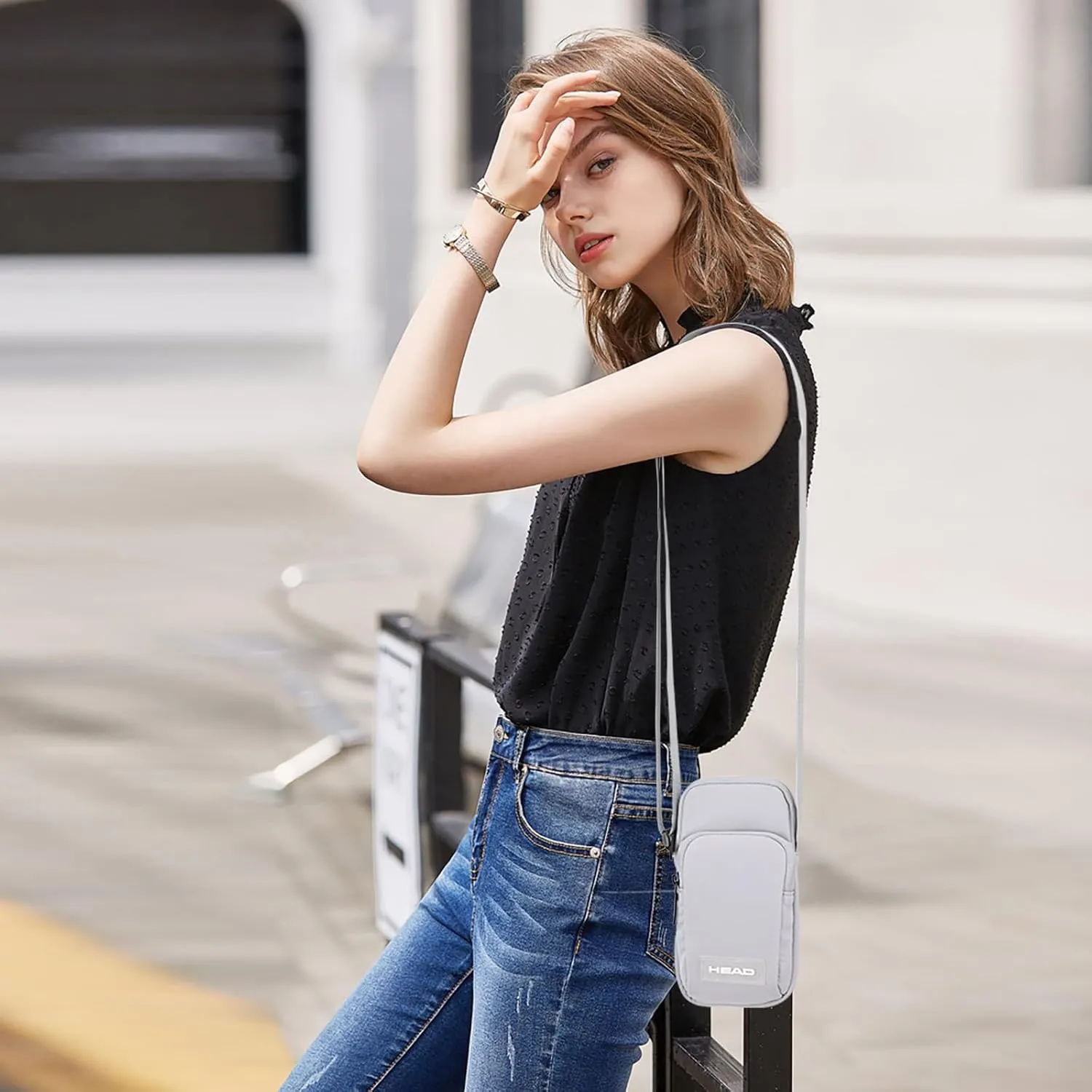 HEAD Mini Waterproof Crossbody Cell Phone Bag for Women & Men, Lightweight Sling Shoulder Bag for Travel/Shopping/Workout