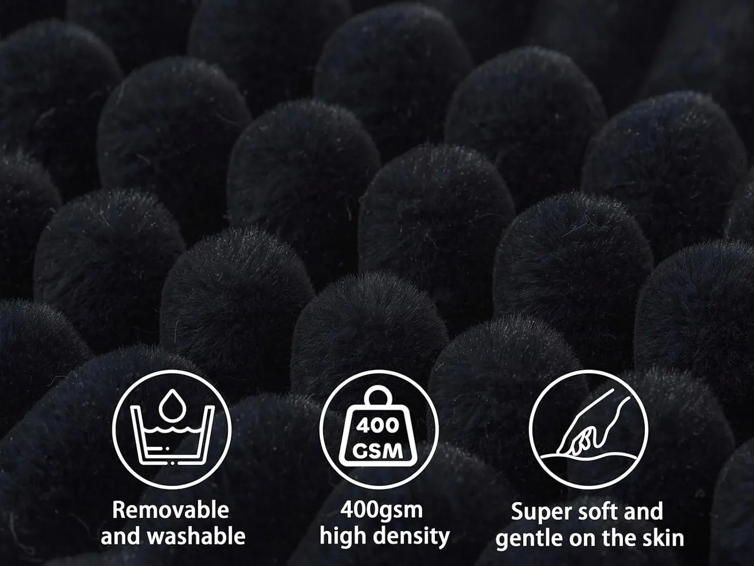 Headboard Pillow   A Long Neck Roll Pillow Body Pillow，Faux Fur Headboard Wedge Pillow with Removable Cover (Black, Twin：39x8x20 inches)