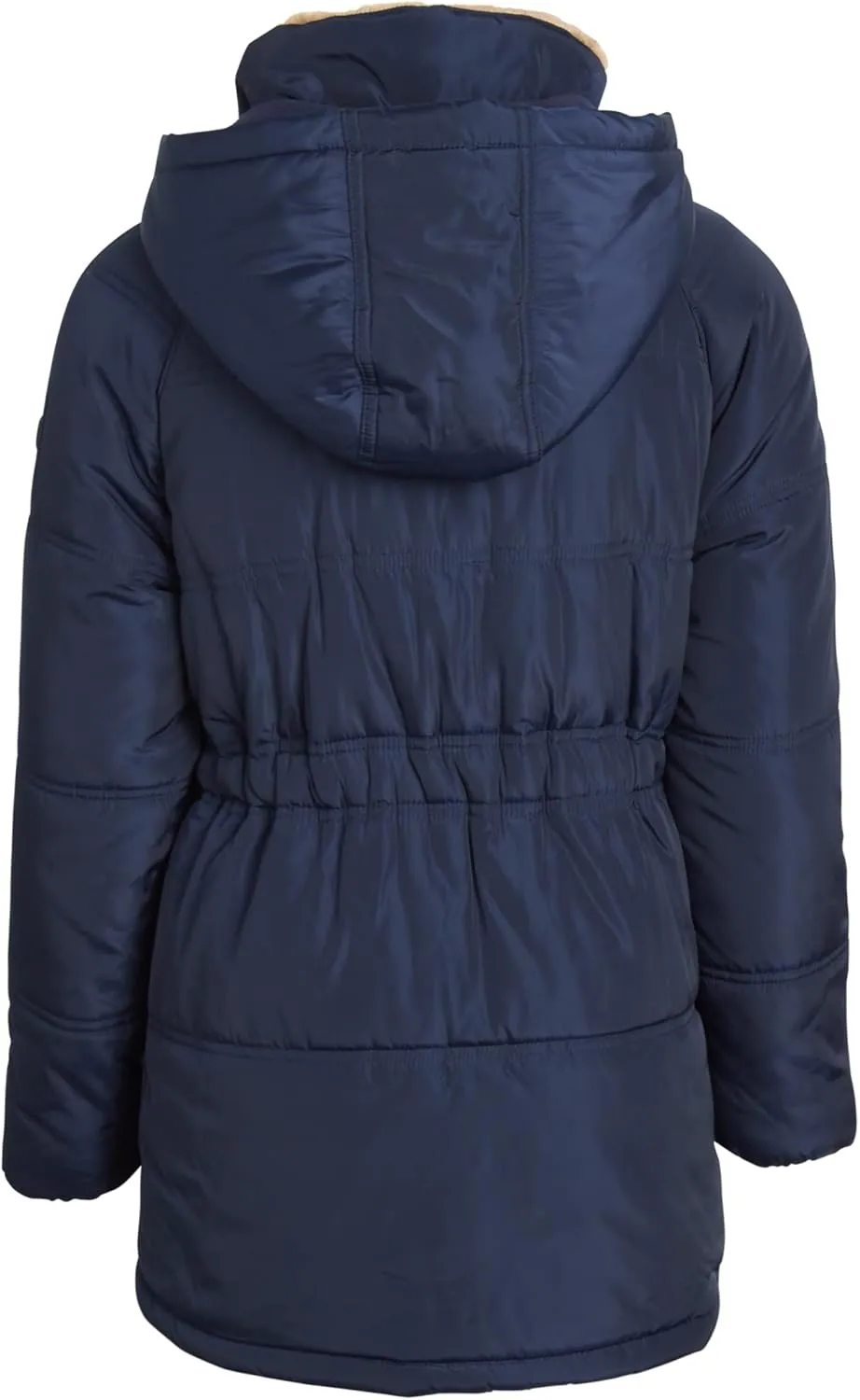 Heavyweight Bubble Puffer Winter Jacket - Anorak Ski Jacket with Cinched Waist and Sherpa Fur Hood
