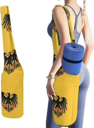 Historical Flag of Holy Roman Empire Lightweight Yoga Mat Bag with Pockets Portable Canvas Carrying Shoulder Bags for Women Men