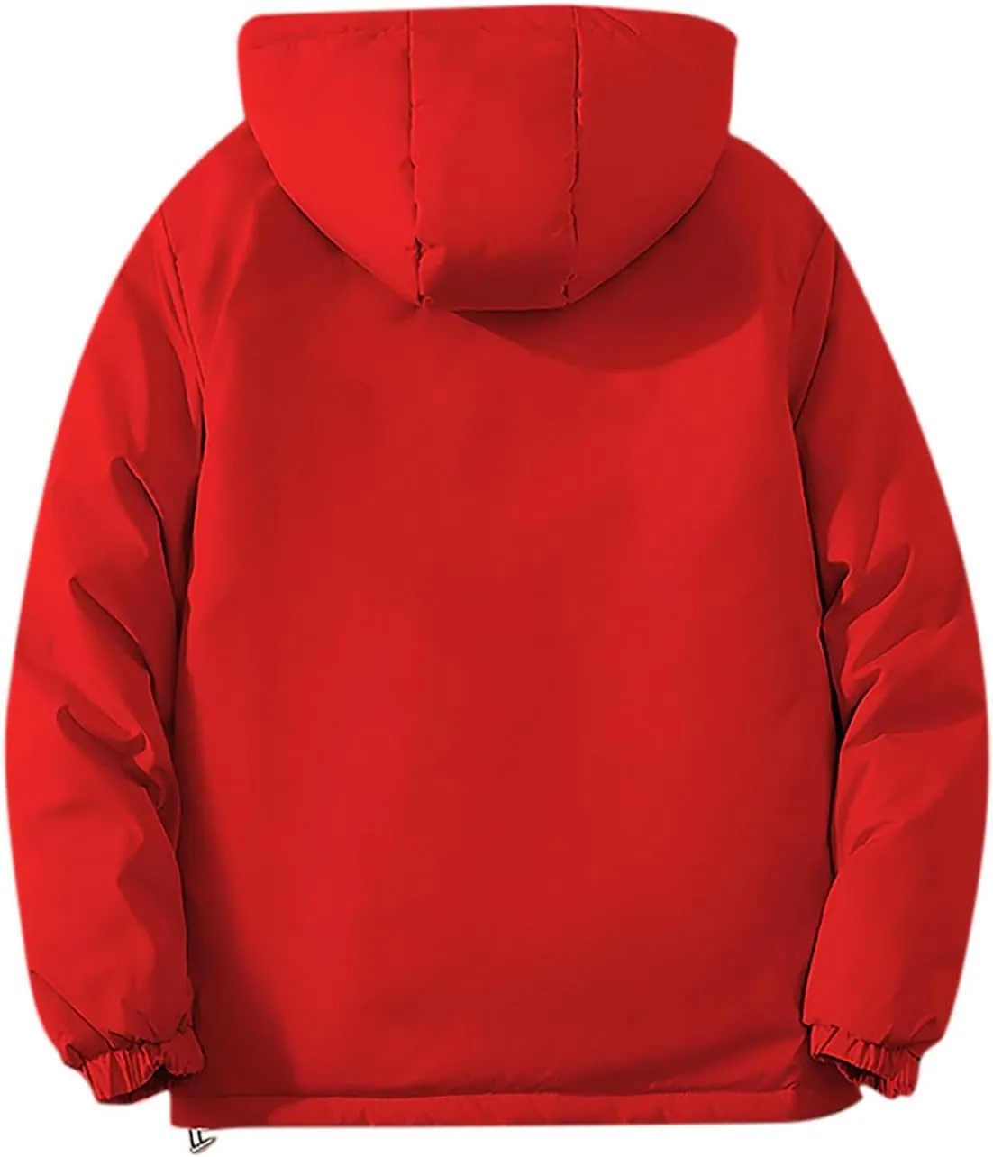 Hooded Puffer Jacket for Men Winter Warm Winter Lightweight Coat Water Repellent Windproof Insulated Jacket Outwear