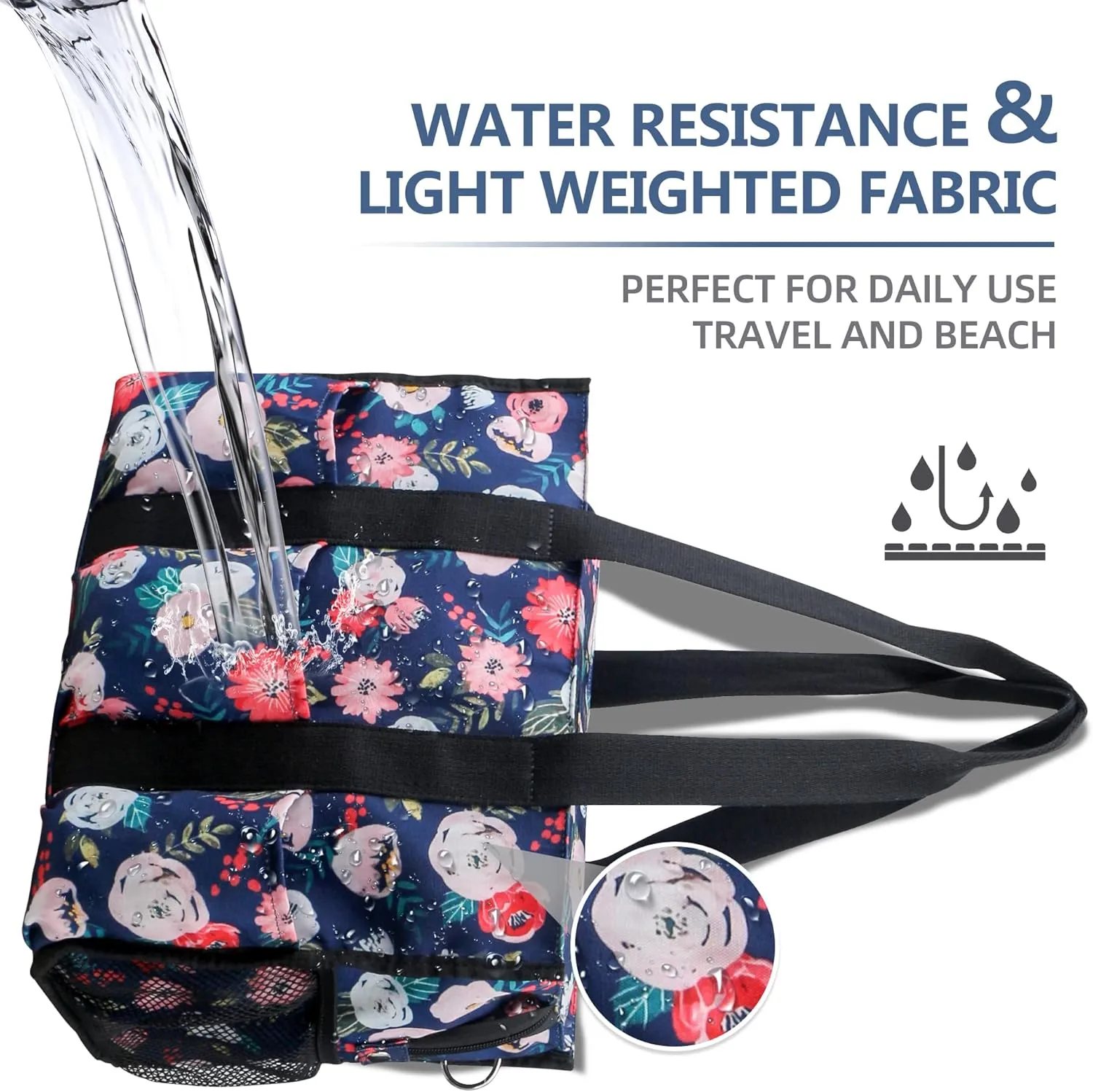 HoogaLife Nurse Bag for Work - Waterproof, Lightweight, Large Portable Bag with 14 Internal Pockets