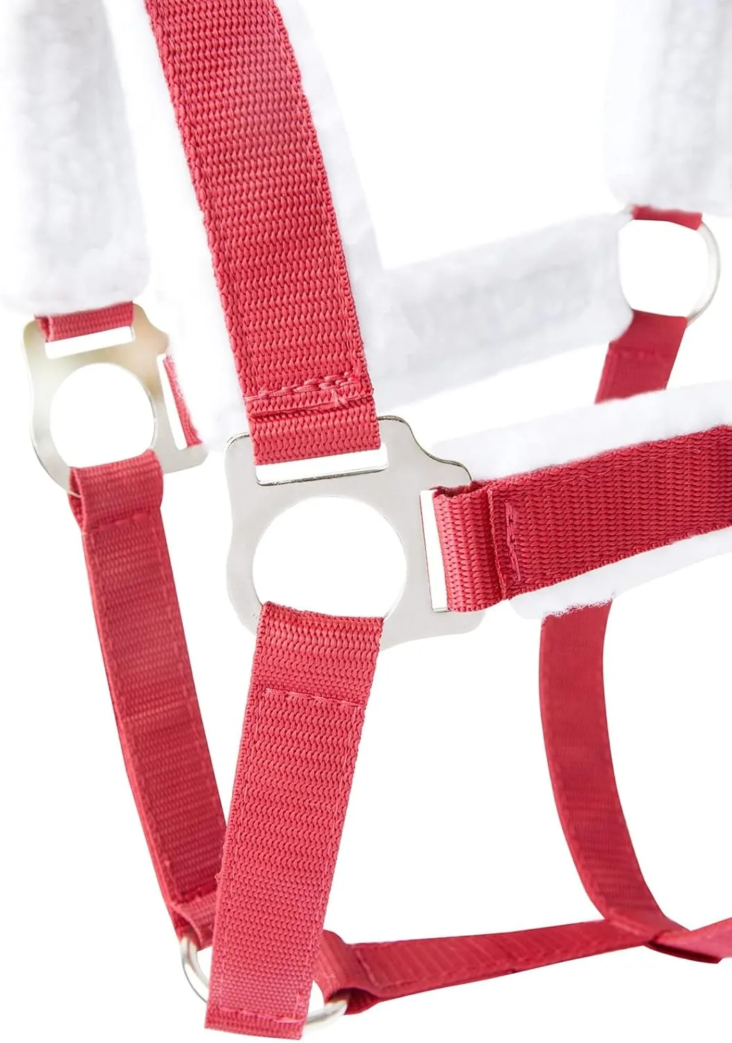 HORZE Santa Halter | Faux Fur Adjustable Christmas Horse Halter - Red - Pony