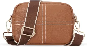HUA ANGEL Quilted Crossbody Bags for Women, Trendy Small Crossbody Travel Purses Vegan Leather Cellphone Shoulder Handbags