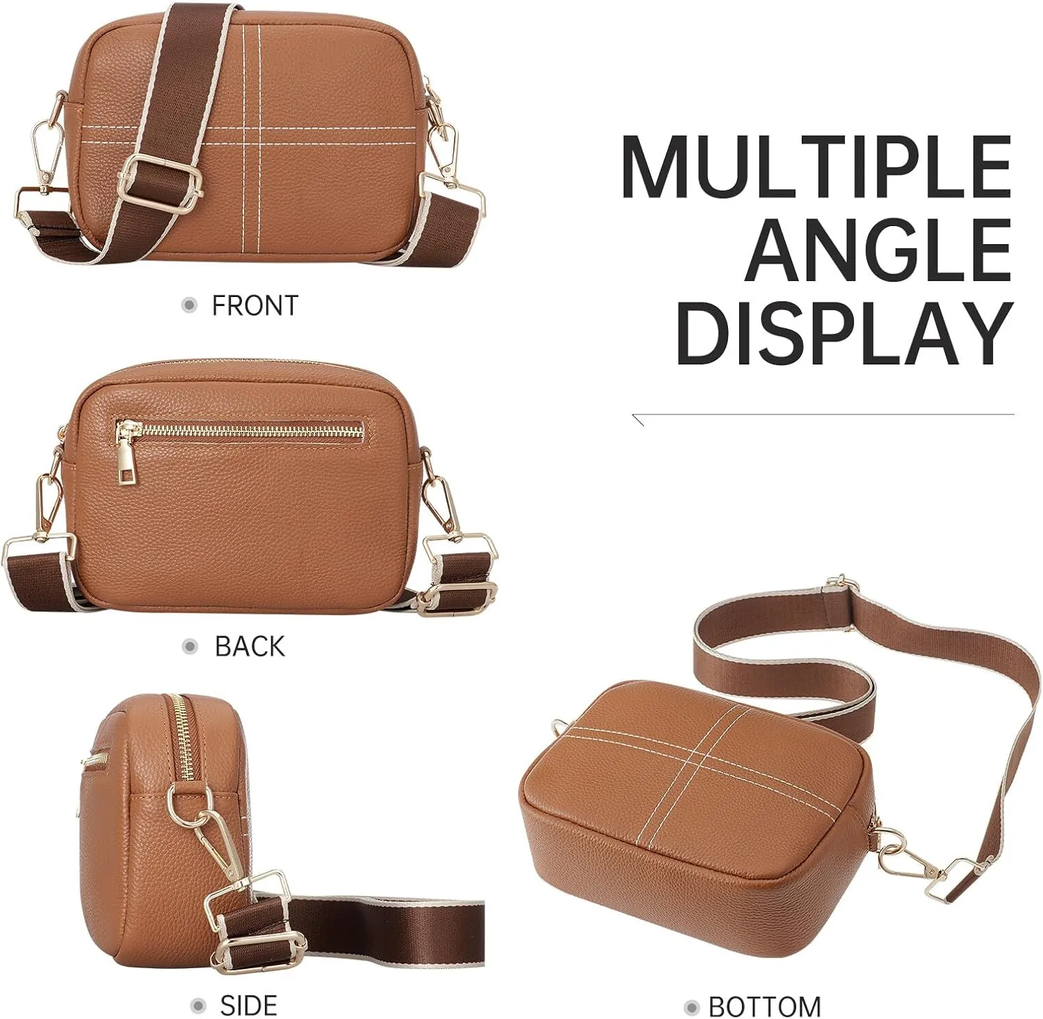 HUA ANGEL Quilted Crossbody Bags for Women, Trendy Small Crossbody Travel Purses Vegan Leather Cellphone Shoulder Handbags