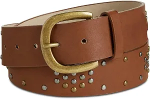 INC International Concepts Women's Brown Faux Suede Studded Belt