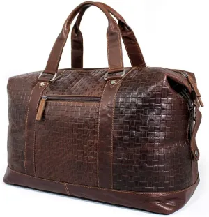 Jack Georges Voyager Woven Duffle Bag #WF319 (Brown)