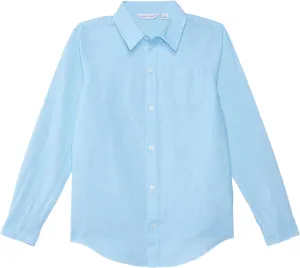 Janie and Jack Boys' Linen Roll-up Shirt (Toddler/Little Big Kid)