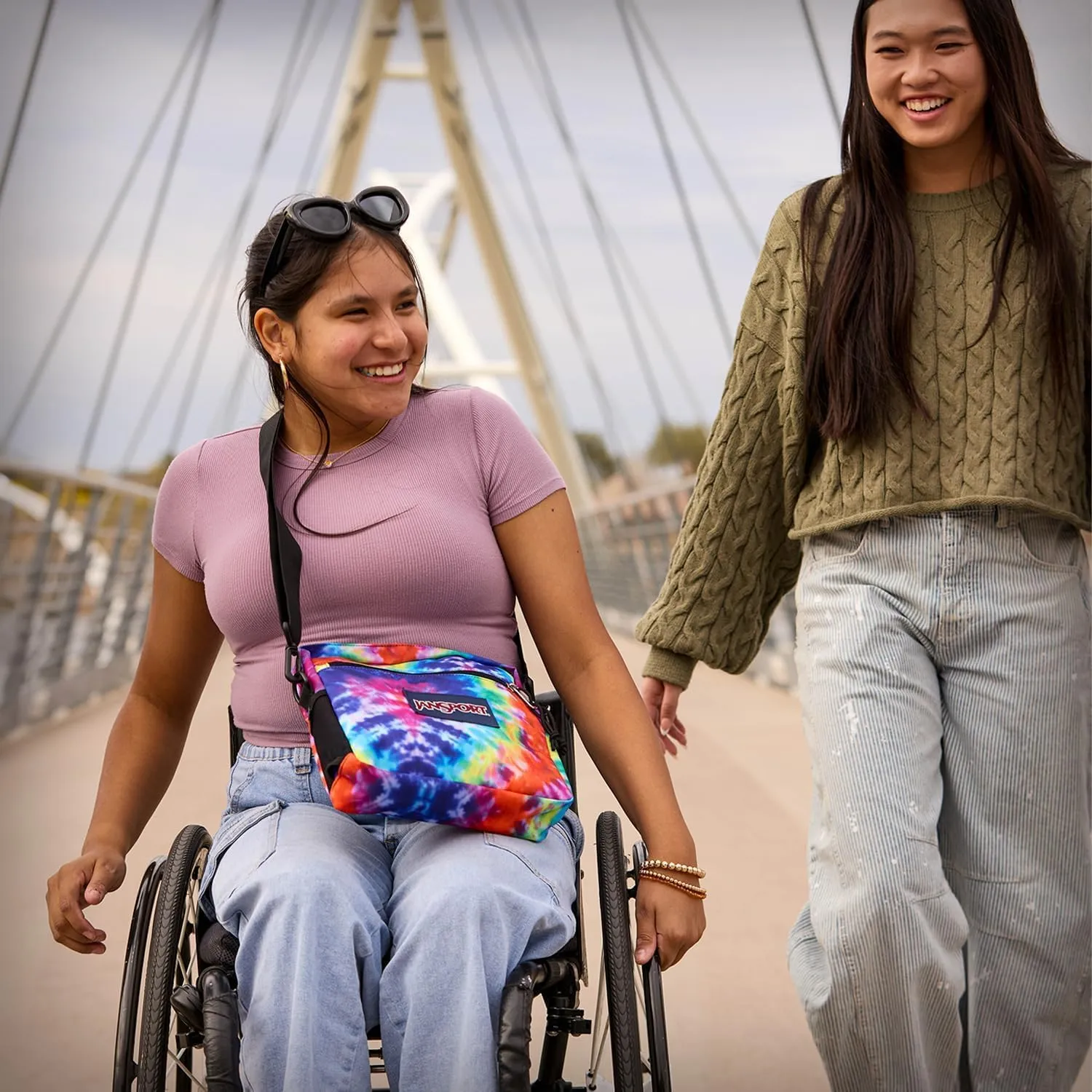 JanSport Central Adaptive Accessory Bag – Wheelchair & Walker Compatible, Versatile Carry Options, Tuck-Away Adjustable Loops, SaniStash Pocket for Easy Access, Black