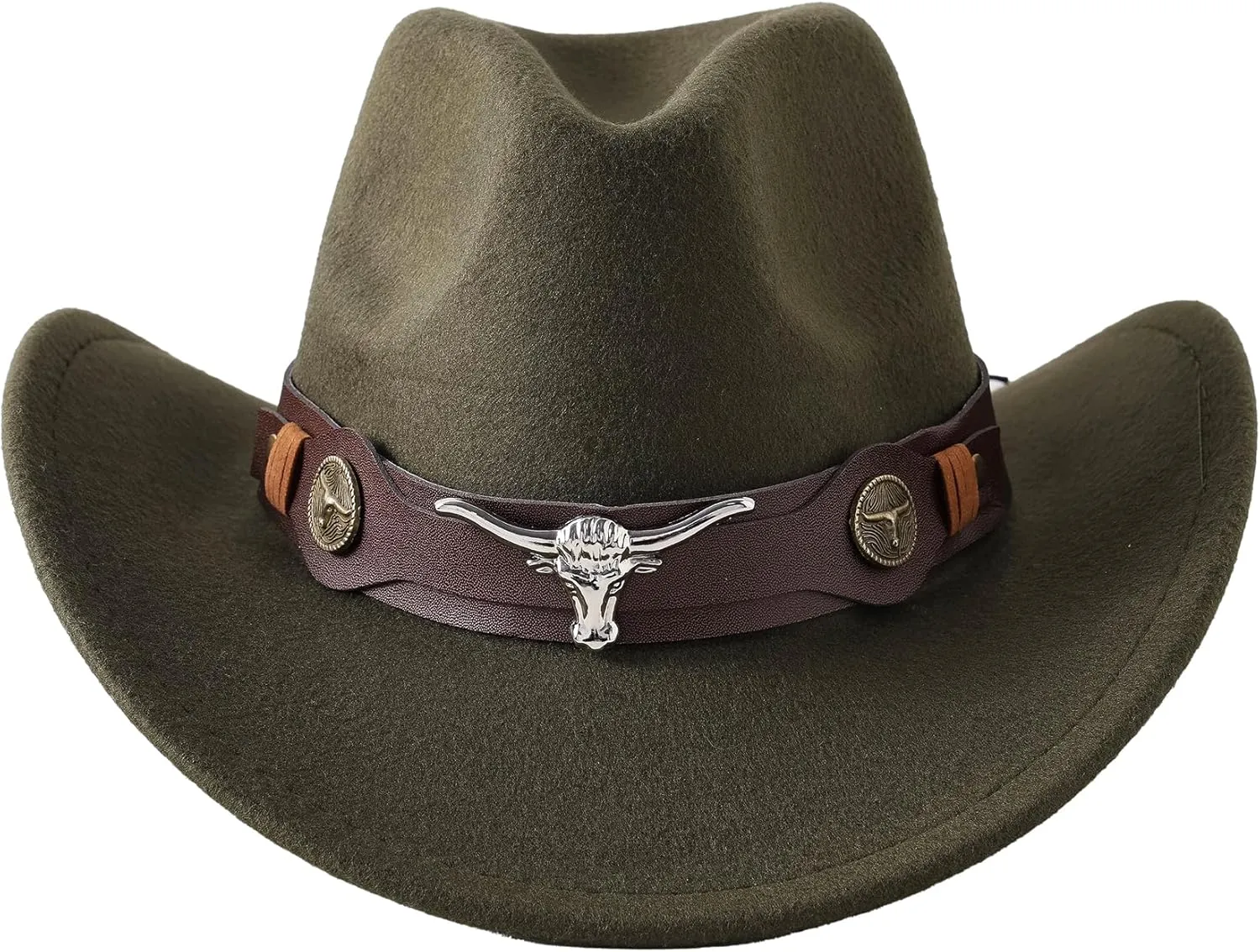 Jastore Kids Western Hats Boys Girls Cowboy Felt Hat Jazz Fedora Cowgirl Hats with Belt Buckle
