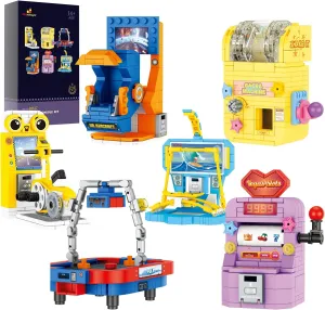 JMBricklayer Funny Game Party Favors Building Set 20127, 6 Mini Game Console Collectible Model, Micro Blocks Sets Toys for Ages 8-13, Party Supplies Gifts for Kids, Goodie Bags, Birthday, Christmas