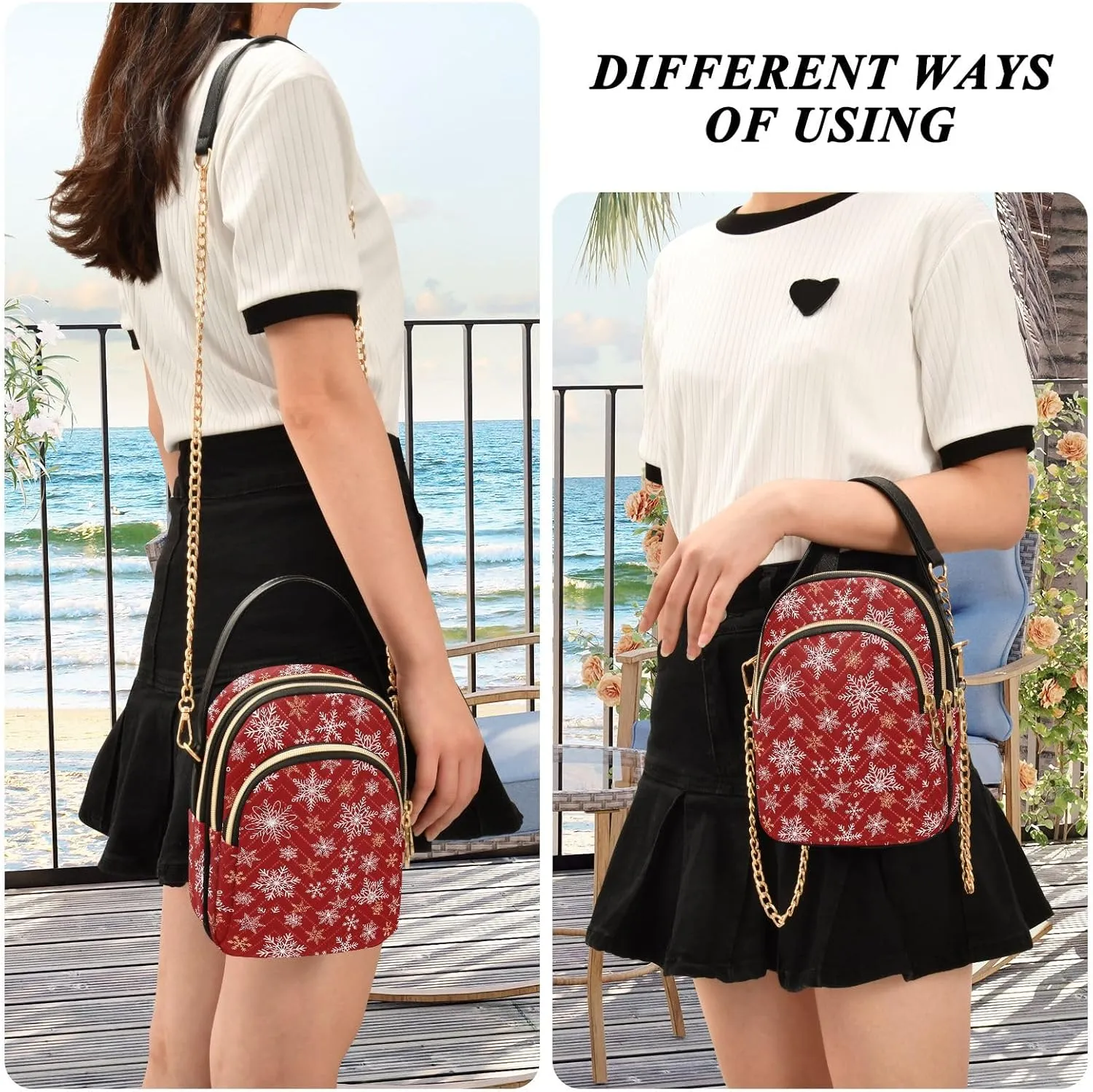 Joisal Bright Festive Neon Stars Anti Theft Crossbody Bags for Women, Summer Handbags Trendy Cellphone Crossbody Purse
