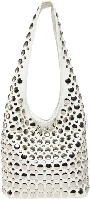 JQAliMOVV Studded Purses for Women Vegan Leather Tote Bag 90s Y2K Punk Purse Stud Shoulder Handbags