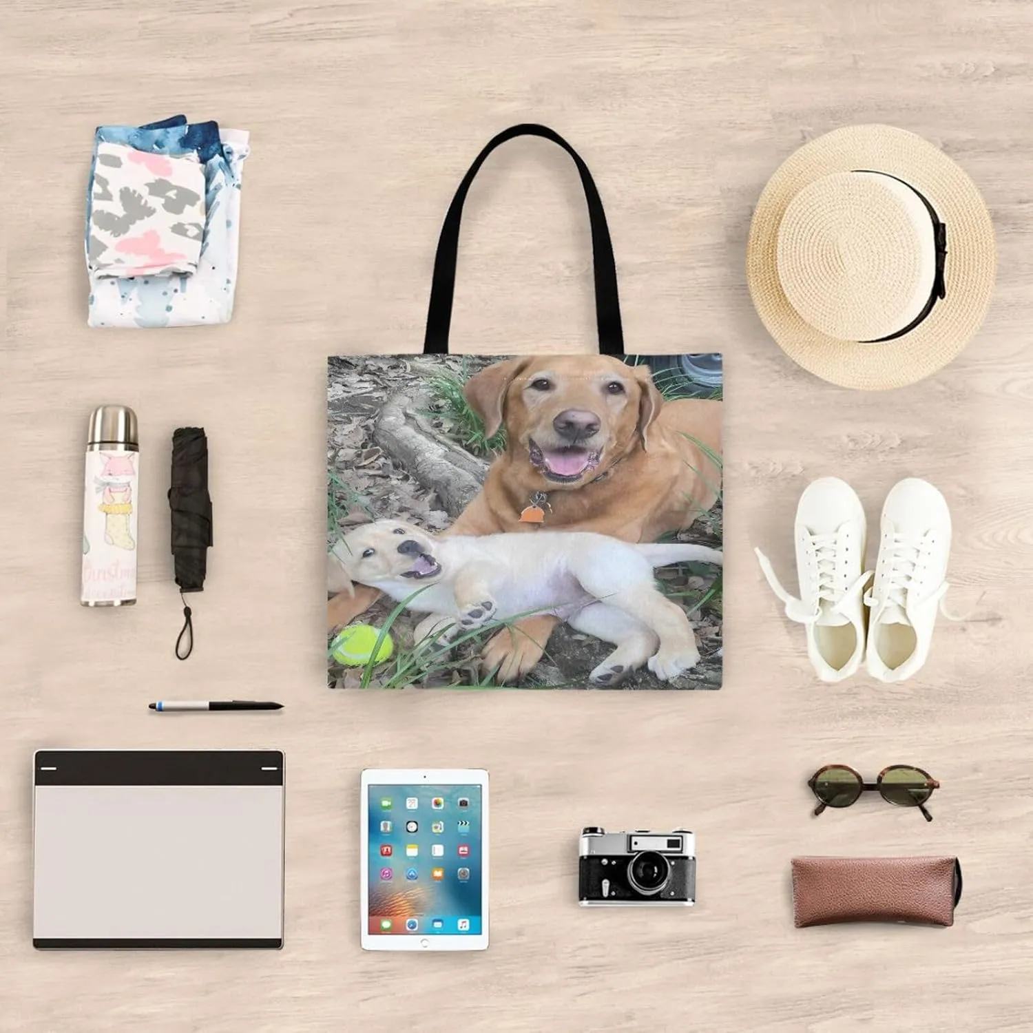 JSTEL Custom Photo Canvas Tote Bag Personalized Picture Tote Bag Customized Photo Tote Bag Women Gift