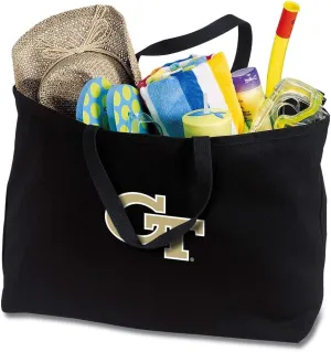 JUMBO Georgia Tech Tote Bag or Large Canvas Georgia Tech Shopping Bag