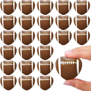Kasyat 30 Pcs Heart Football Stress Relief Toy Mini Foam Sports Stress Balls Bulk for Carnival Reward, Football Party Favors(Brown)