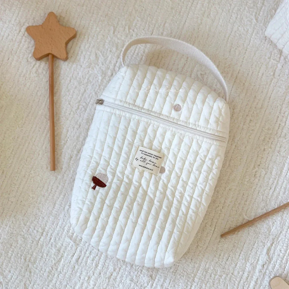 Kawaii Custom Name Mommy Bag 🌸✨ Cute Multifunctional Baby Carriage Hanging Bag with Embroidery 💖 Mother & Baby Essentials!