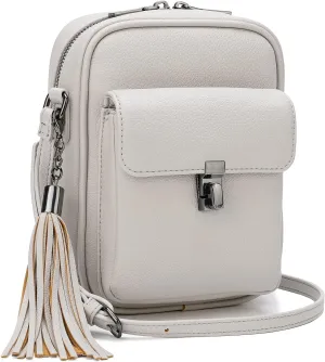 Keyli Small Crossbody Bags for Women Waterproof Leather Cell Phone Purse Trendy Zip Clutch Shoulder Bag with Multi Pockets
