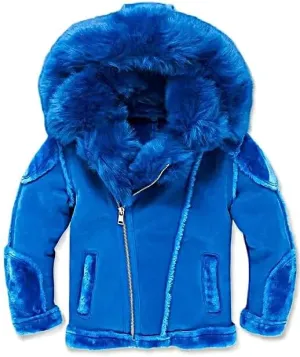 (KIDS SHEARLING MOTO JACKET