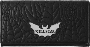 Killstar Webutant Spider Webs Bats Gothic Punk Witch Clutch Wallet KSRA000606