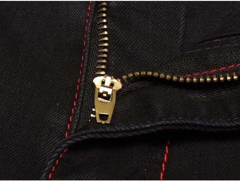 Kinghua Baggy Jean Shorts for Men Casual Loose Fit Hip Hop Denim Shorts