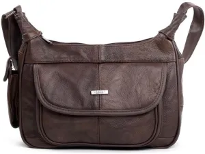 Ladies Leather Shoulder Bag/Handbag with Mobile Phone Pocket.