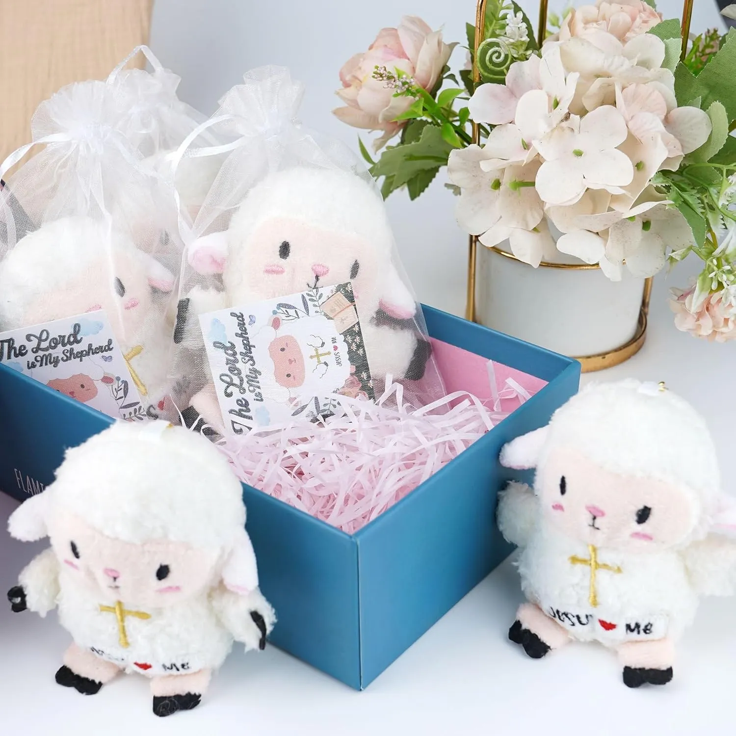 Lamb Plush Sheep Stuffed Animal - 12 Pack Mini Plush Lamb of God Kids' Party Favor Jesus Love Me Religious Celebrations Gifts