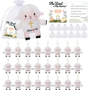 Lamb Plush Sheep Stuffed Animal - 12 Pack Mini Plush Lamb of God Kids' Party Favor Jesus Love Me Religious Celebrations Gifts