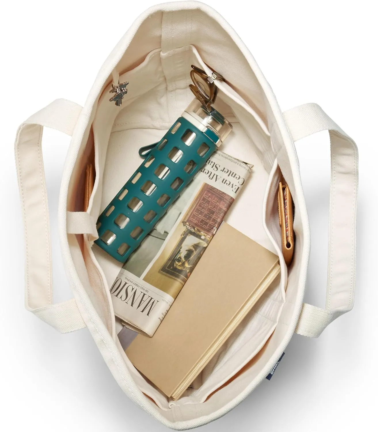 Lands' End Open Top Canvas Tote Bag