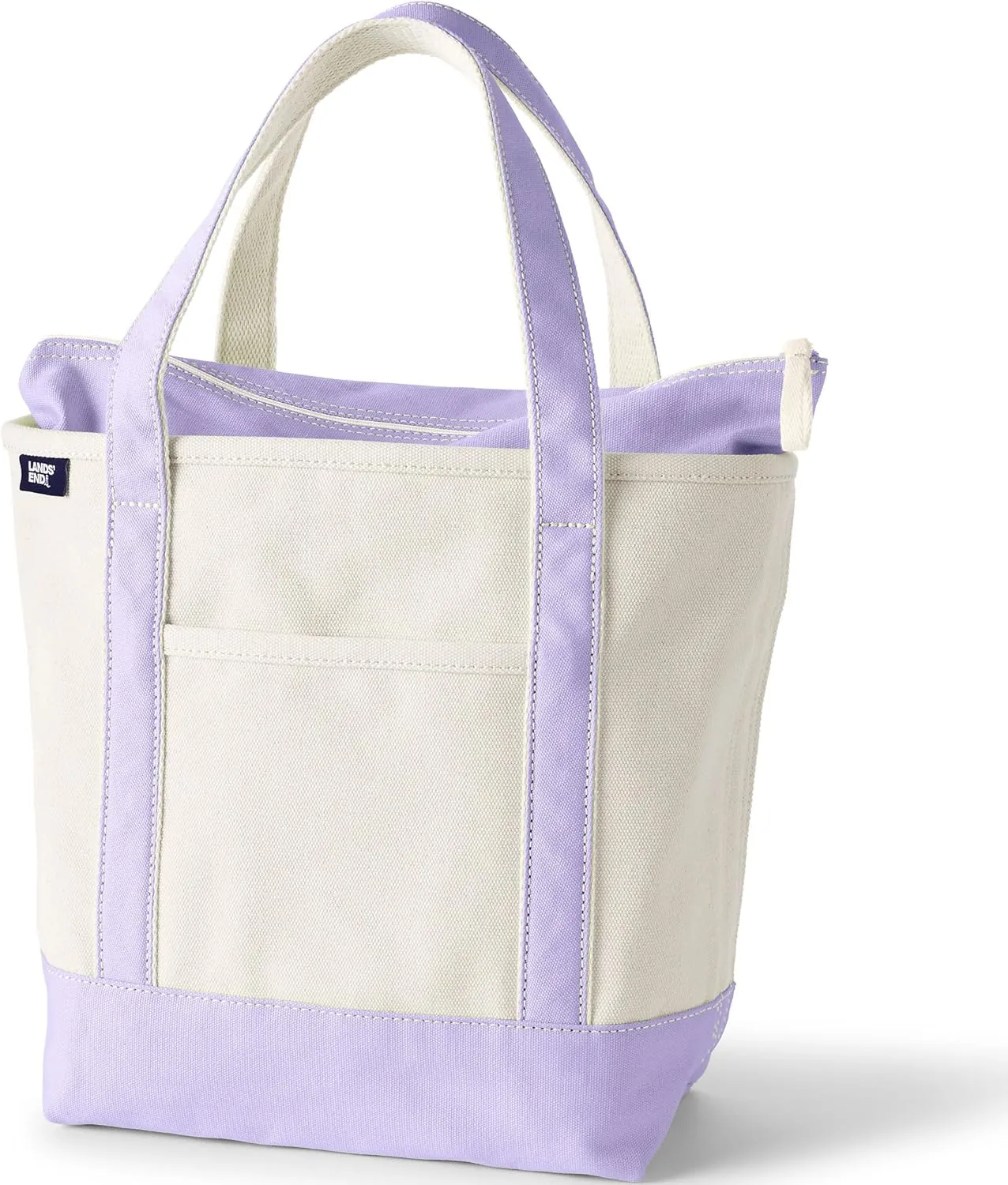 Lands' End Zip Top Canvas Tote Bag