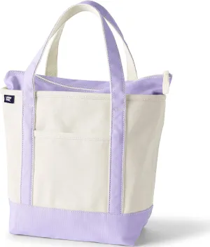 Lands' End Zip Top Canvas Tote Bag