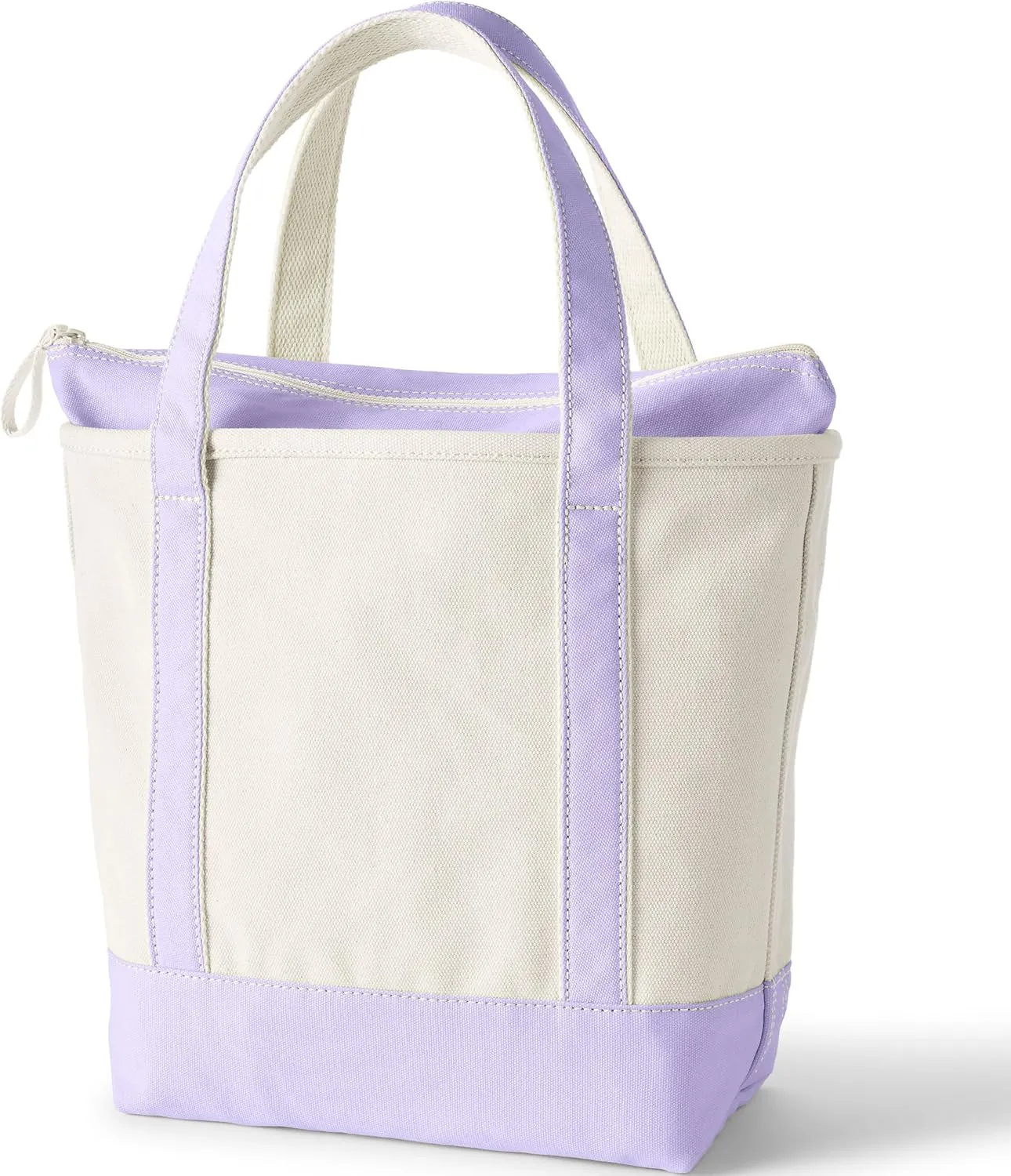 Lands' End Zip Top Canvas Tote Bag