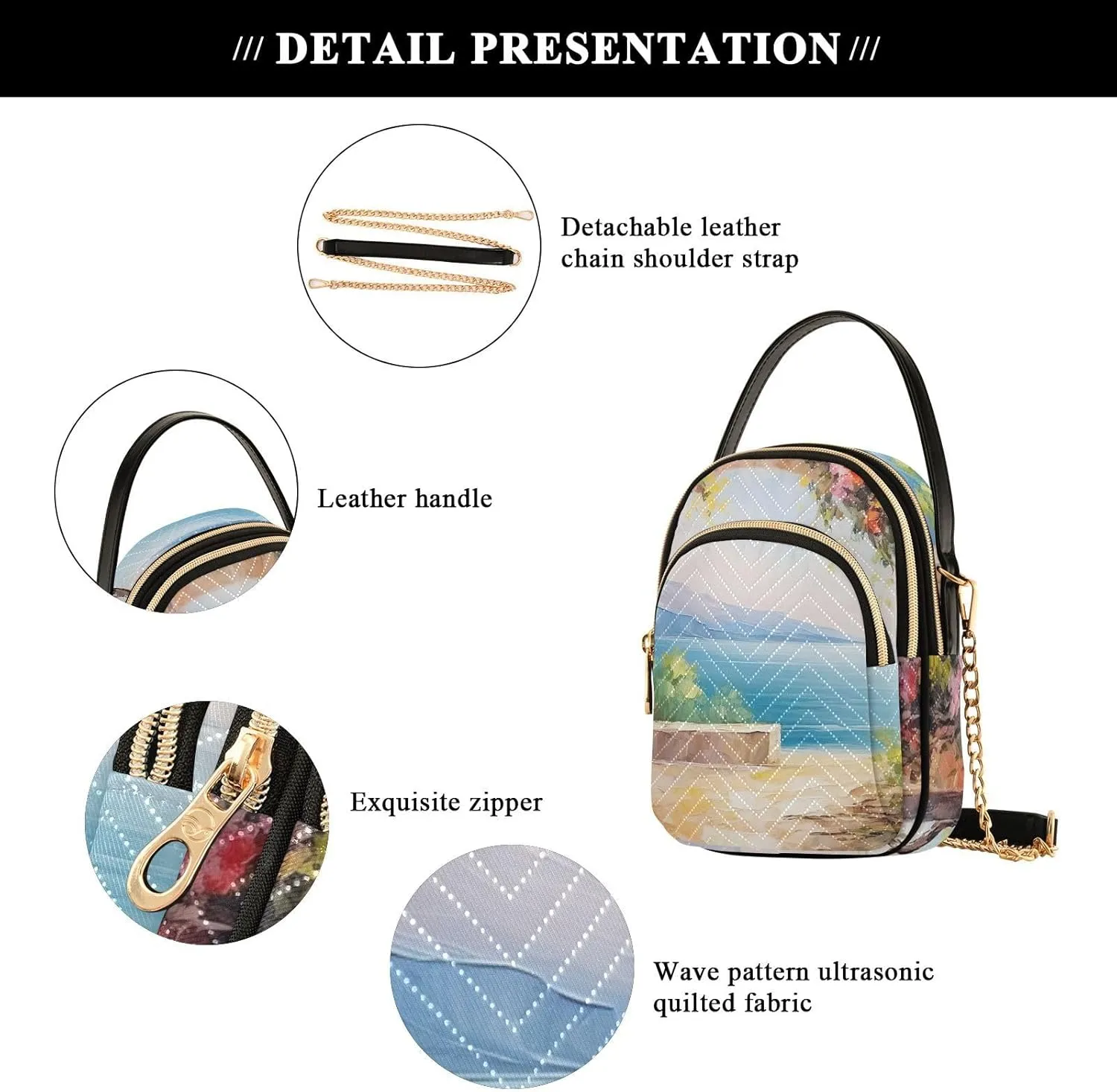 Landscapes Arch in Garden Women's Crossbody, Purse with Removable Strap Crossbody, Crossbody Bag Travel for Women