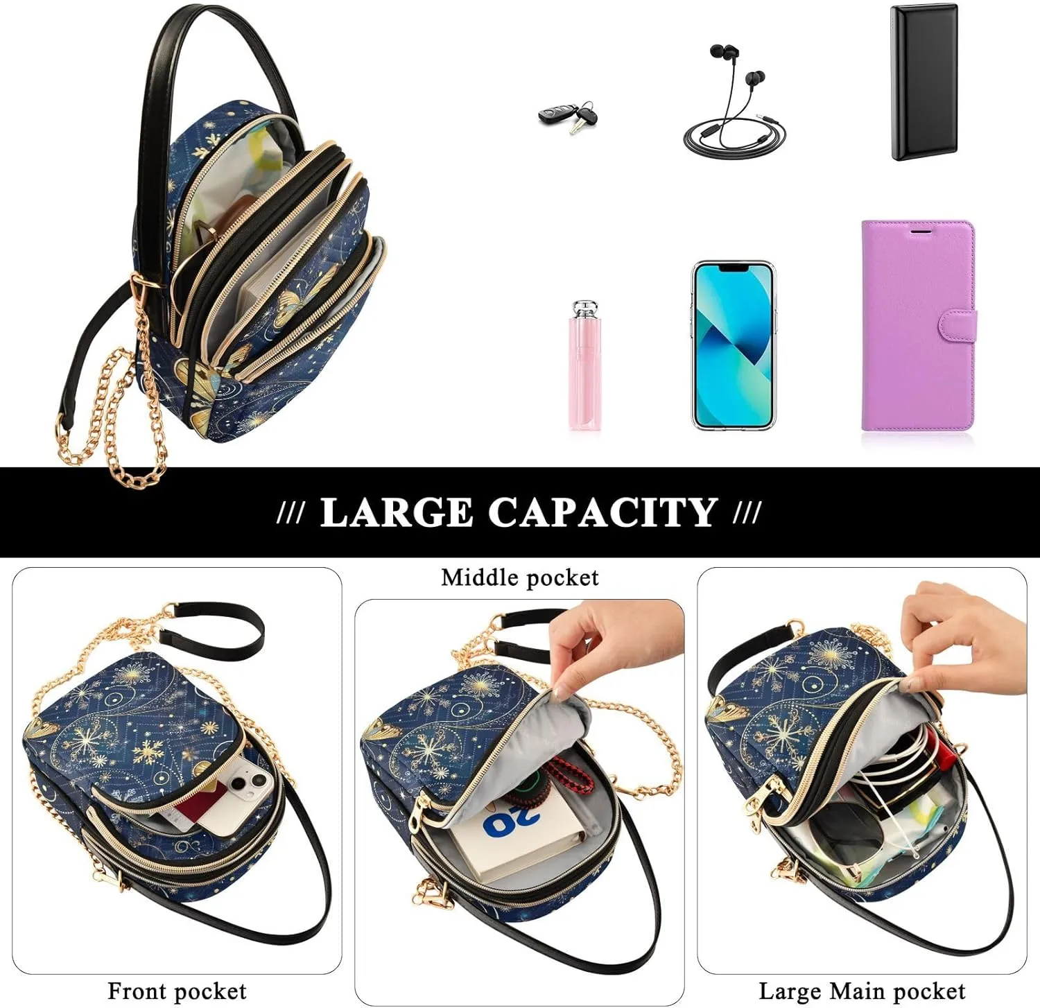 Landscapes Arch in Garden Women's Crossbody, Purse with Removable Strap Crossbody, Crossbody Bag Travel for Women