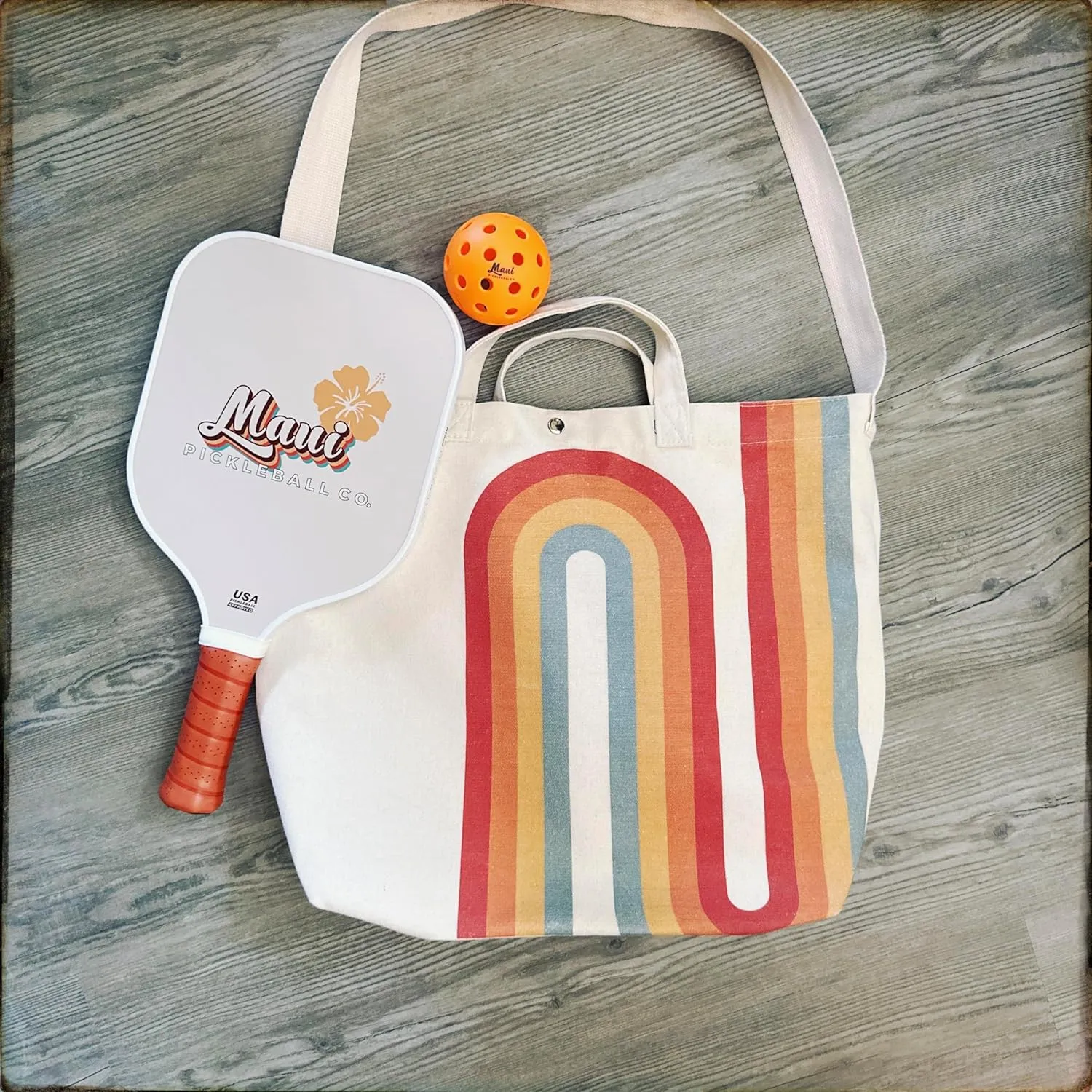 Large Canvas Pickleball Tote - Sustainable, Funny & Cute Grocery Bag
