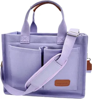 Large Canvas Tote Bag for Women Work Tote Bags with Pockets Laptop Crossbody Purses Everyday Bag Handbags for Travel
