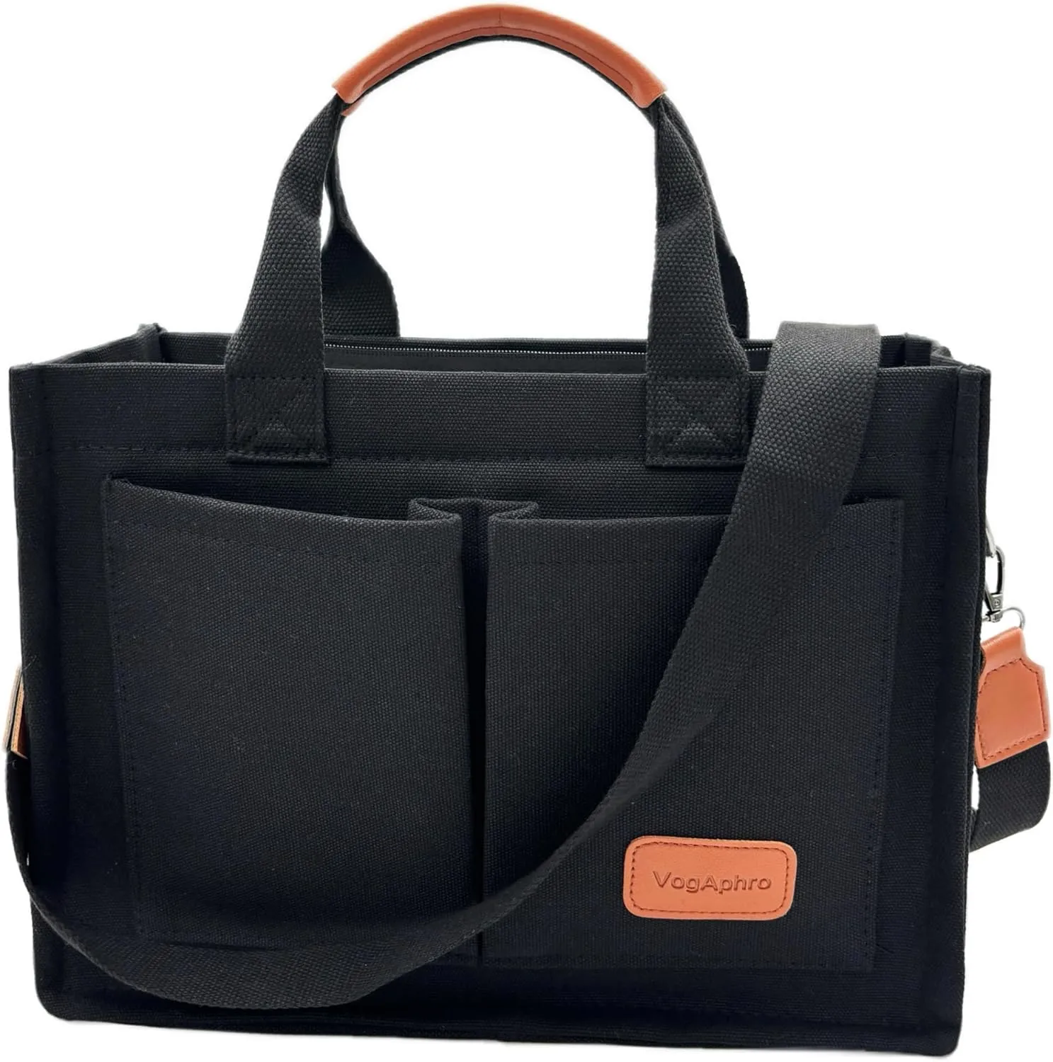 Large Canvas Tote Bag for Women Work Tote Bags with Pockets Laptop Crossbody Purses Everyday Bag Handbags for Travel