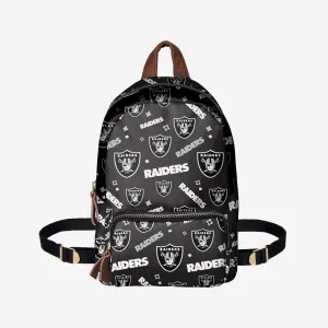 Las Vegas Raiders Repeat Print Printed Collection Mini Backpack