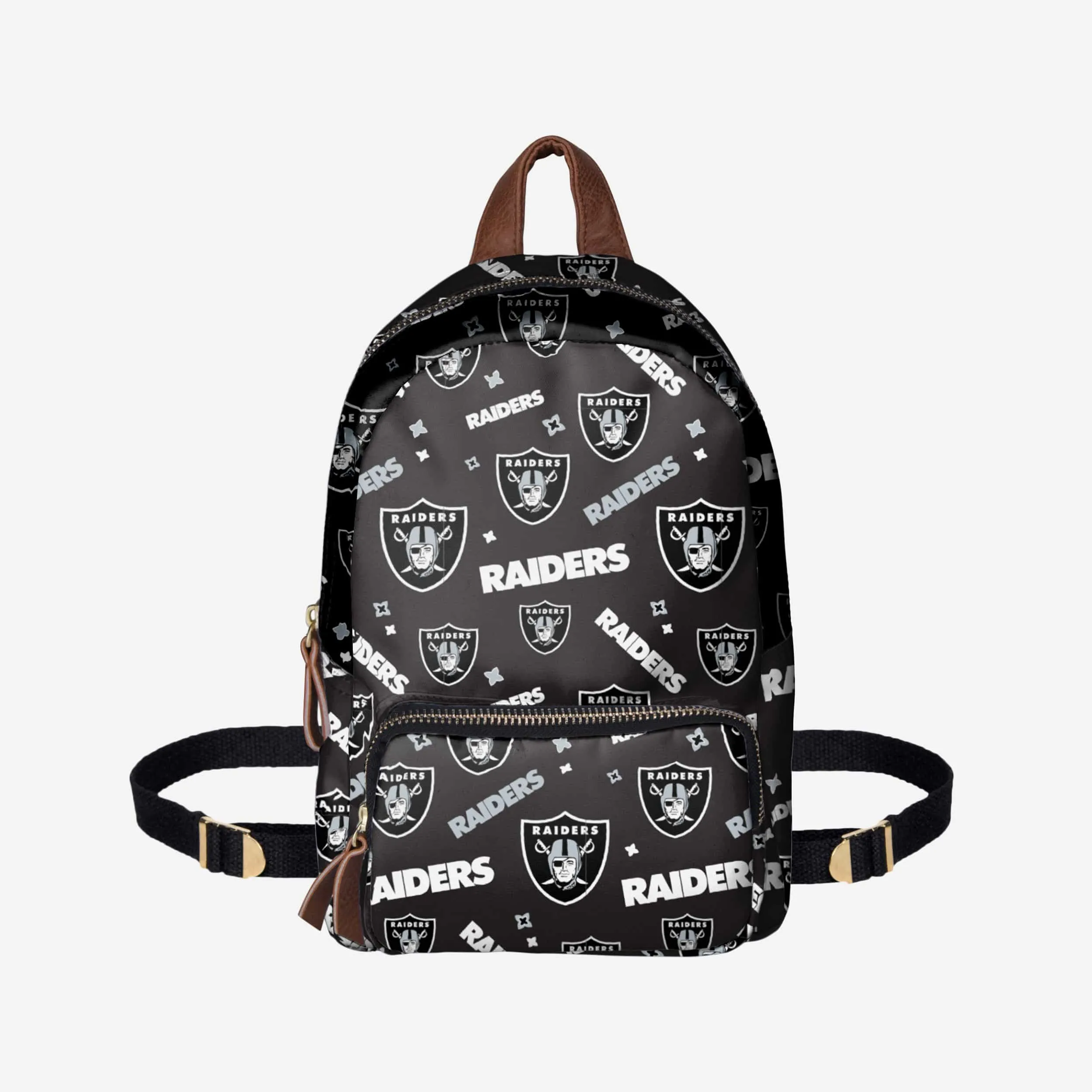 Las Vegas Raiders Repeat Print Printed Collection Mini Backpack