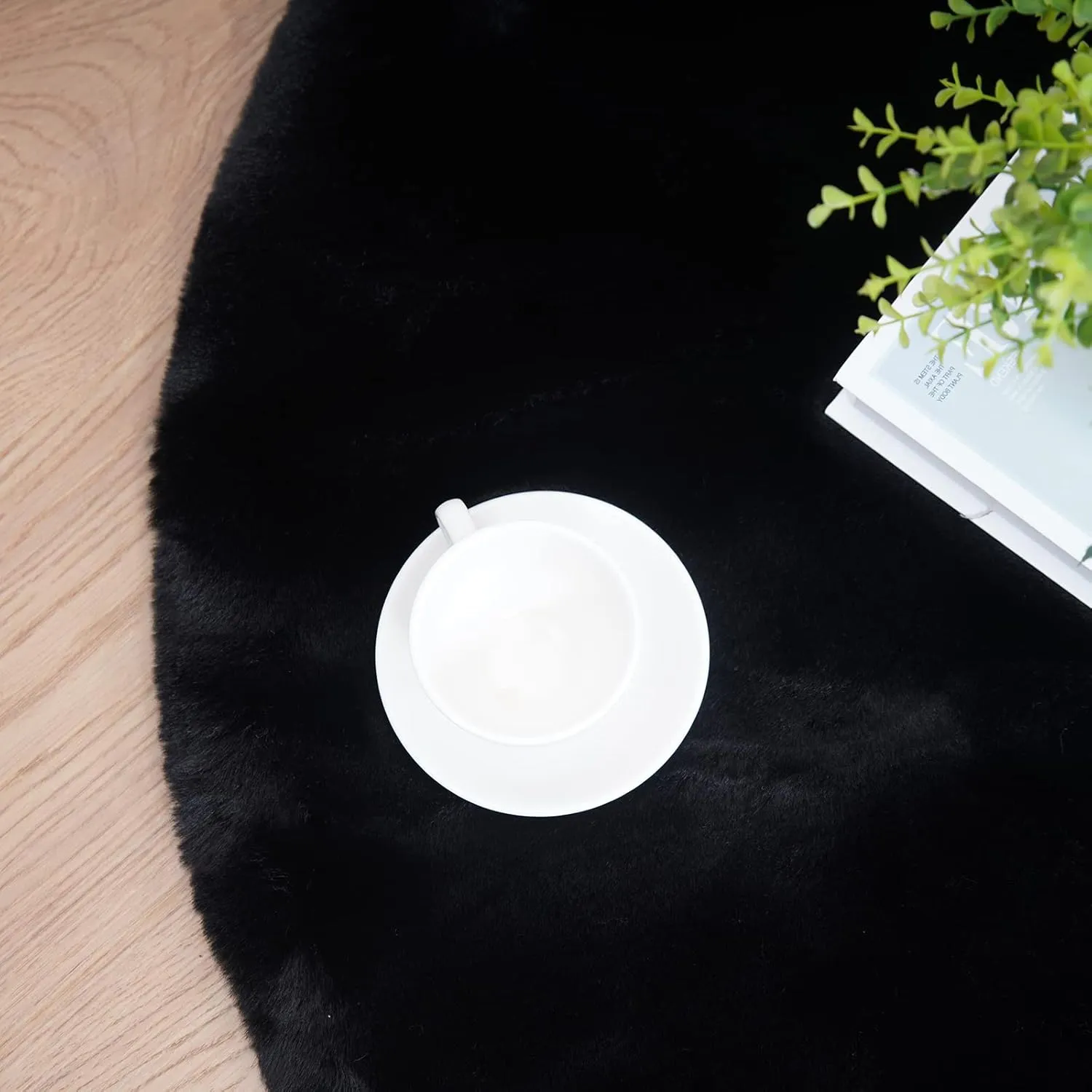Latepis Black Shag Rug 2x4 Rugs for Bedroom Furry Shaggy Rug Washable Faux Rabbit Fur Rug Small Cute Rug Fluffy Rug for Cushion Nursery Kids Room Home Decor Sheepskin