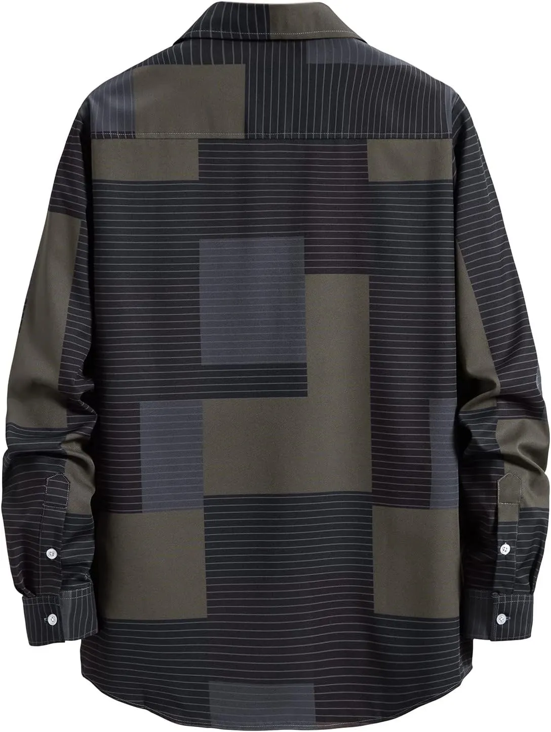 LCMTWX Men's Cotton Plaid Shirts Jacket Hooded Collar Long Sleeve Shirt Blouse Men Plus Size Big&Tall Mens Coat Long Sleeve