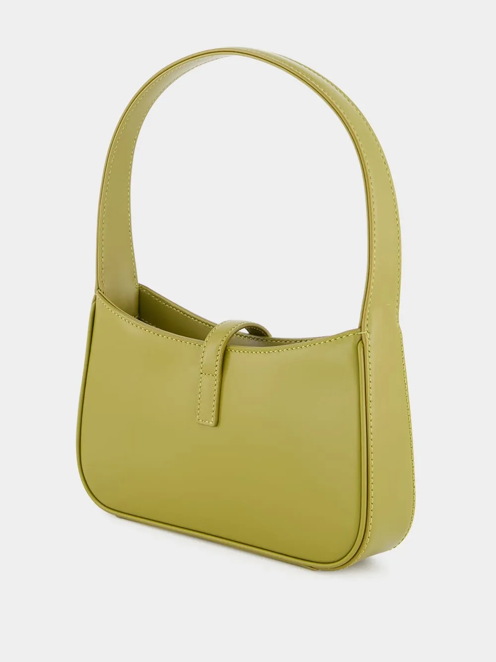 Le 5 à 7 Olive Drab Leather Shoulder Bag