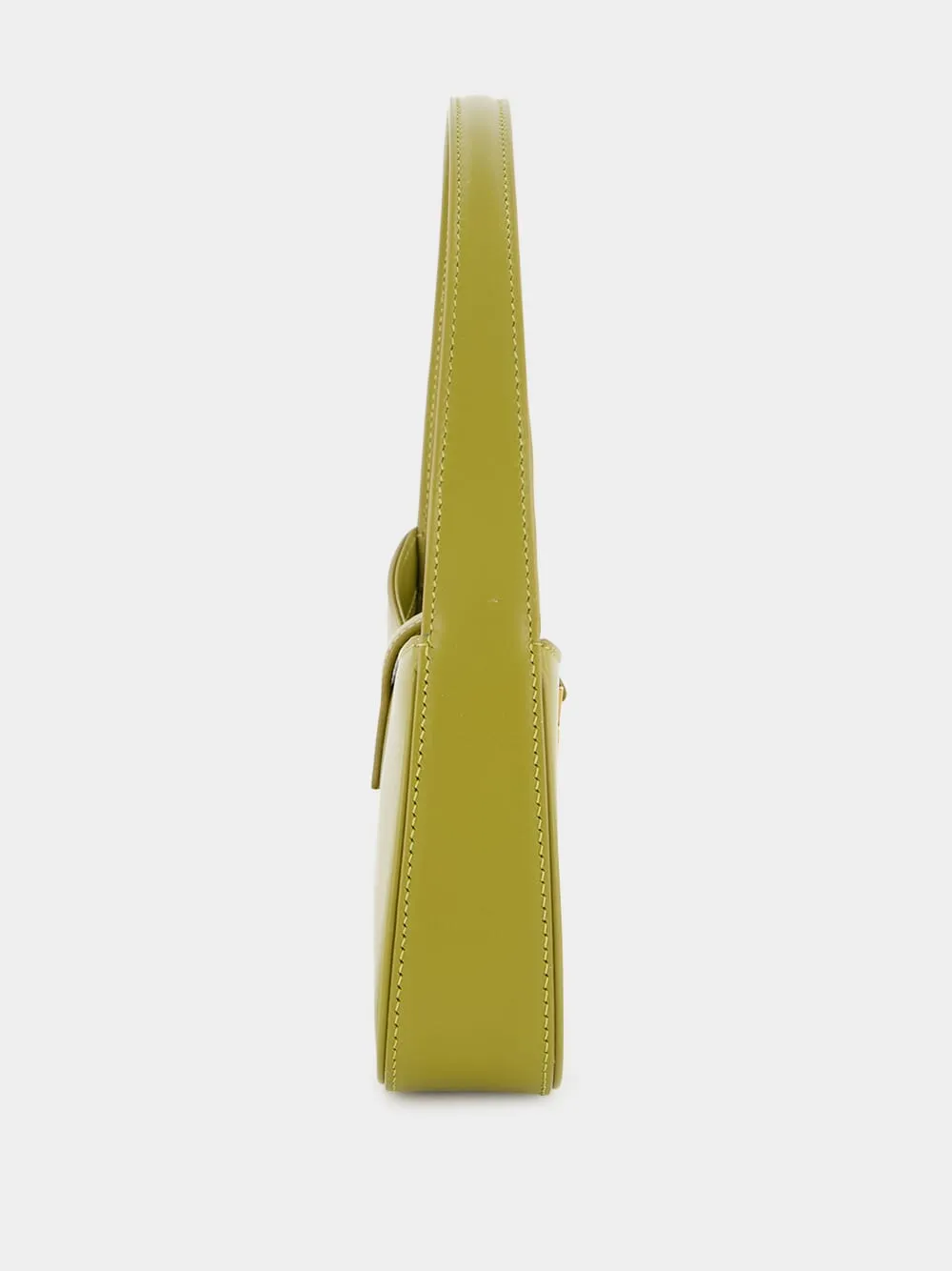 Le 5 à 7 Olive Drab Leather Shoulder Bag