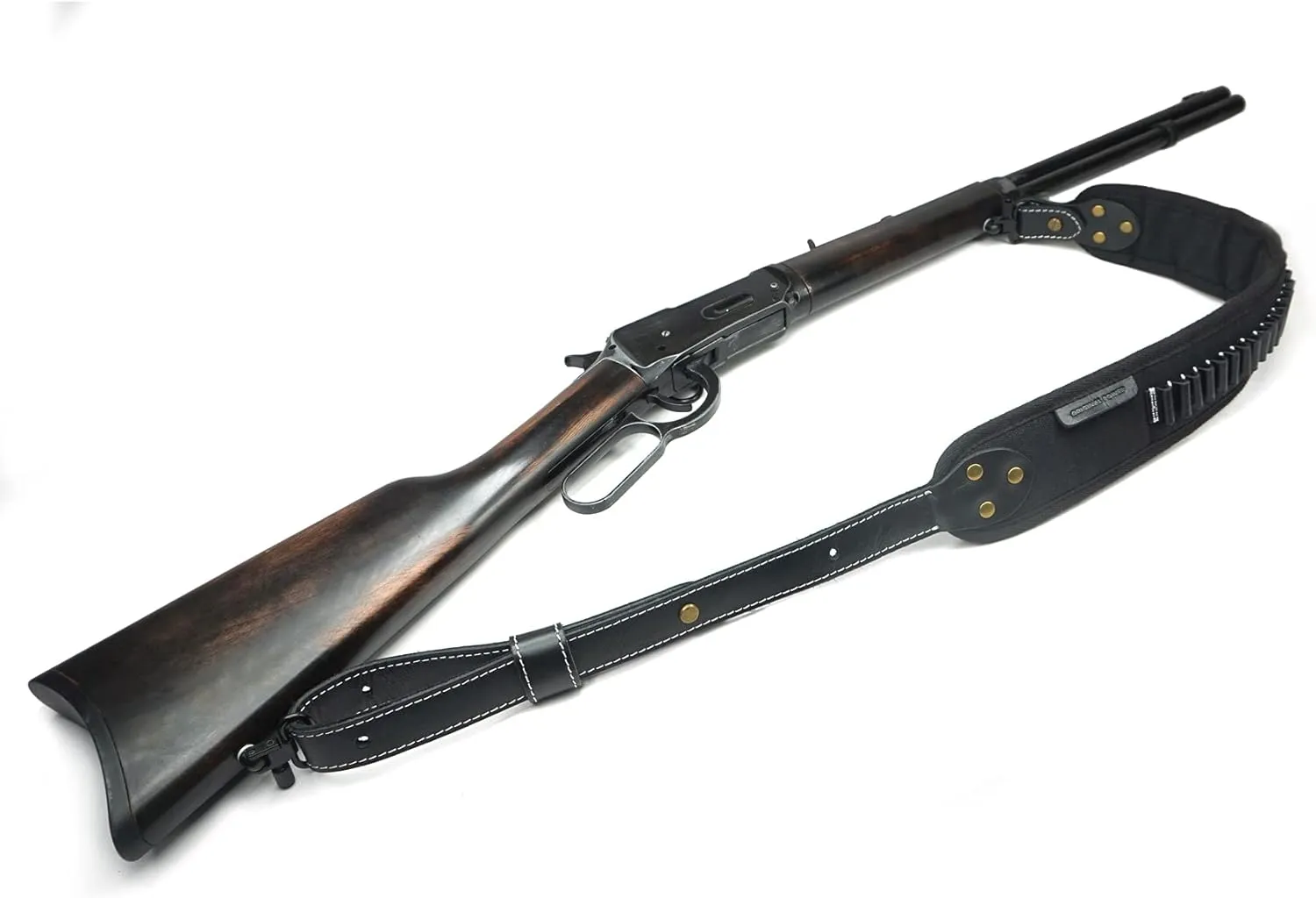 Leather Canvas Cartridge Sling for Rifle 17HMR.22LR.22MAG Shell Holder Shoulder Straps