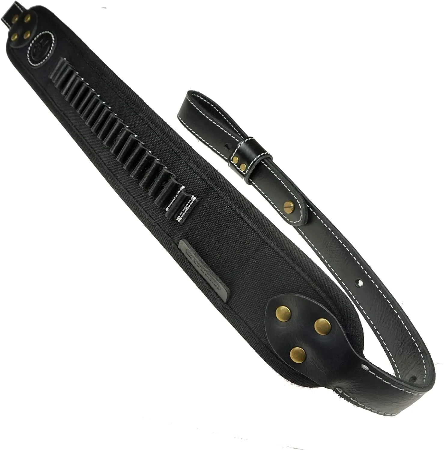 Leather Canvas Cartridge Sling for Rifle 17HMR.22LR.22MAG Shell Holder Shoulder Straps