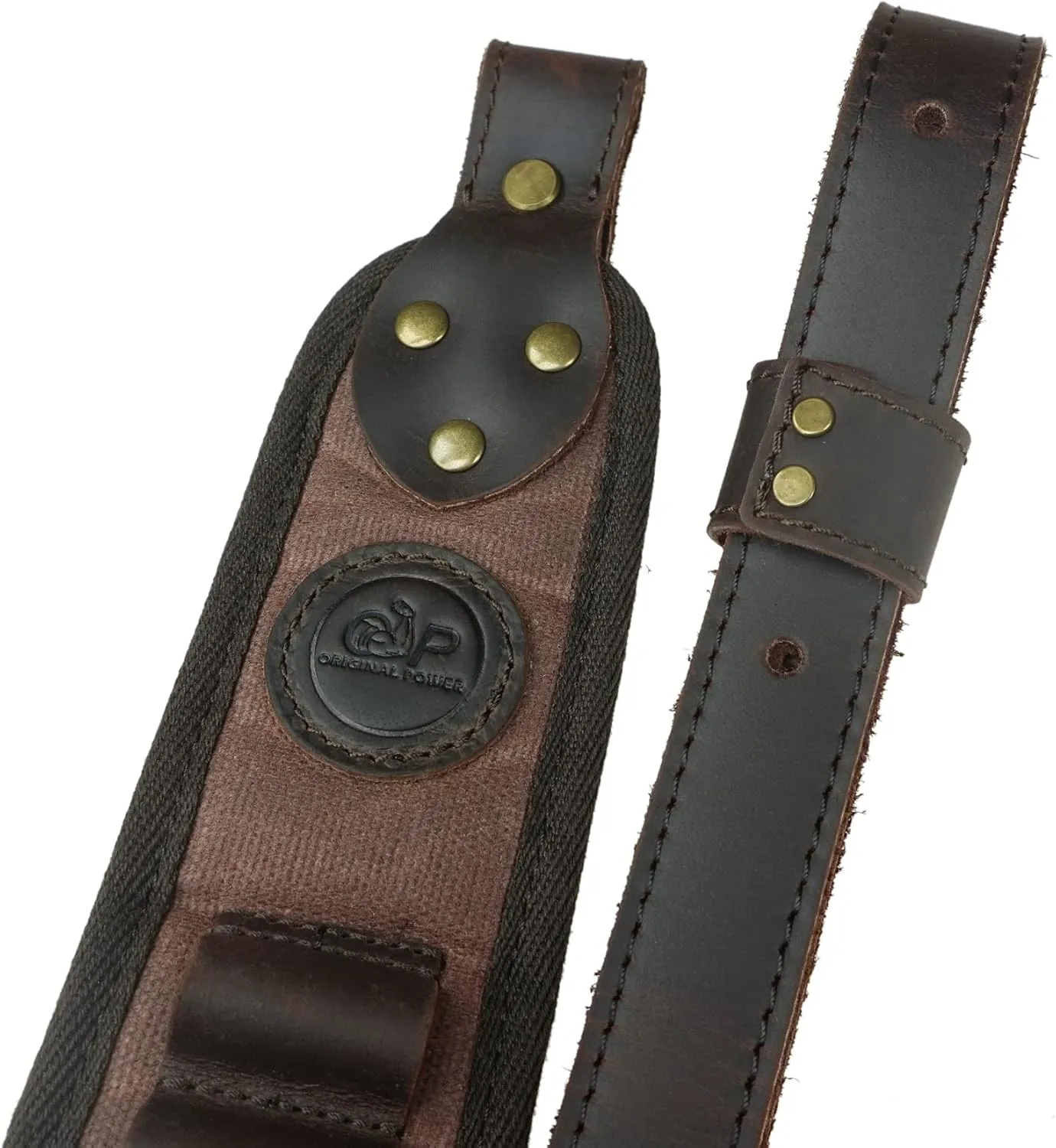 Leather Canvas Rifle Shoulder Sling for .30-30 .308 .30-06 .45-70 .44 MAG