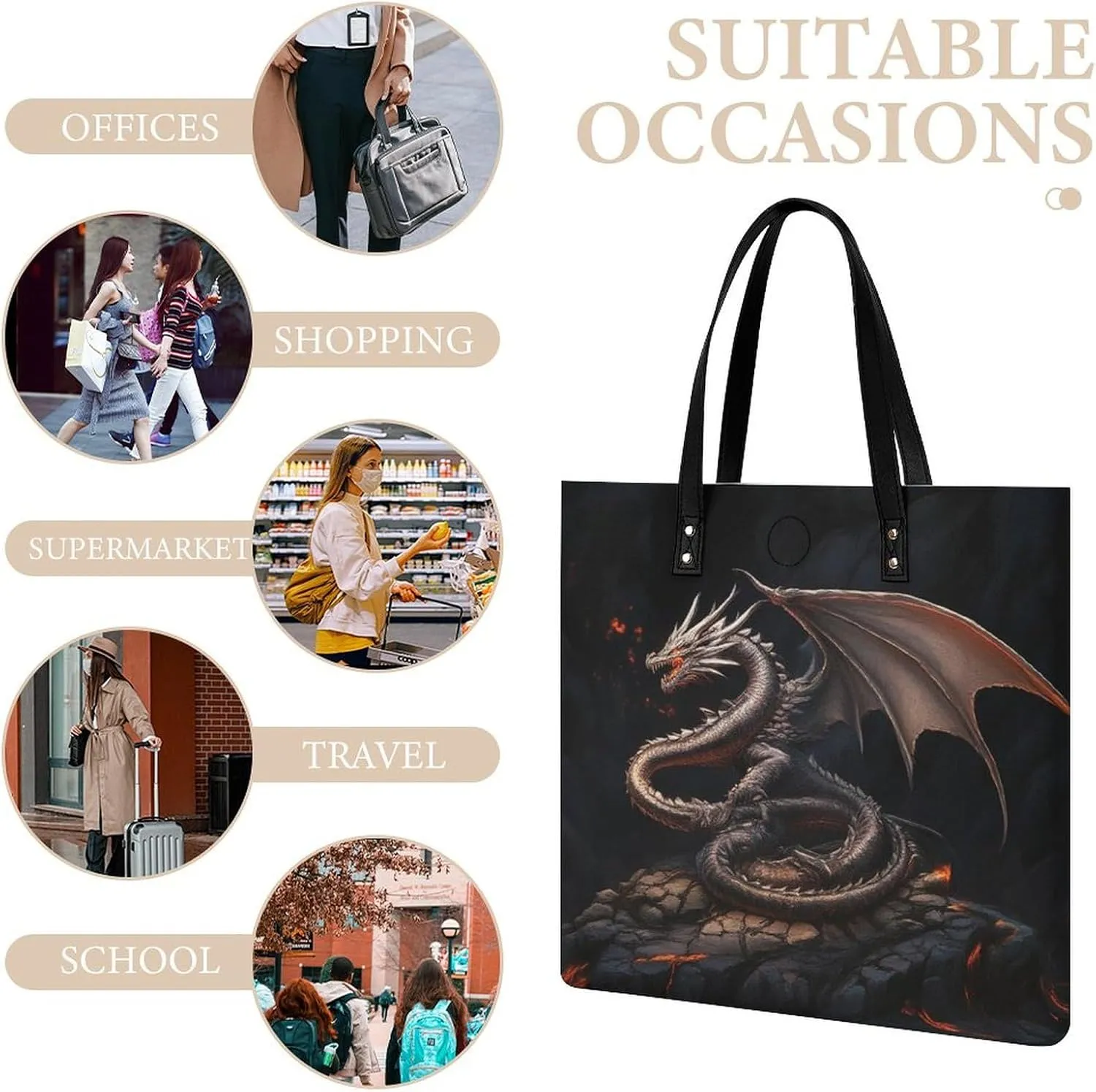 Leather Purse For Women Ladies Tote Shoulder Handbag