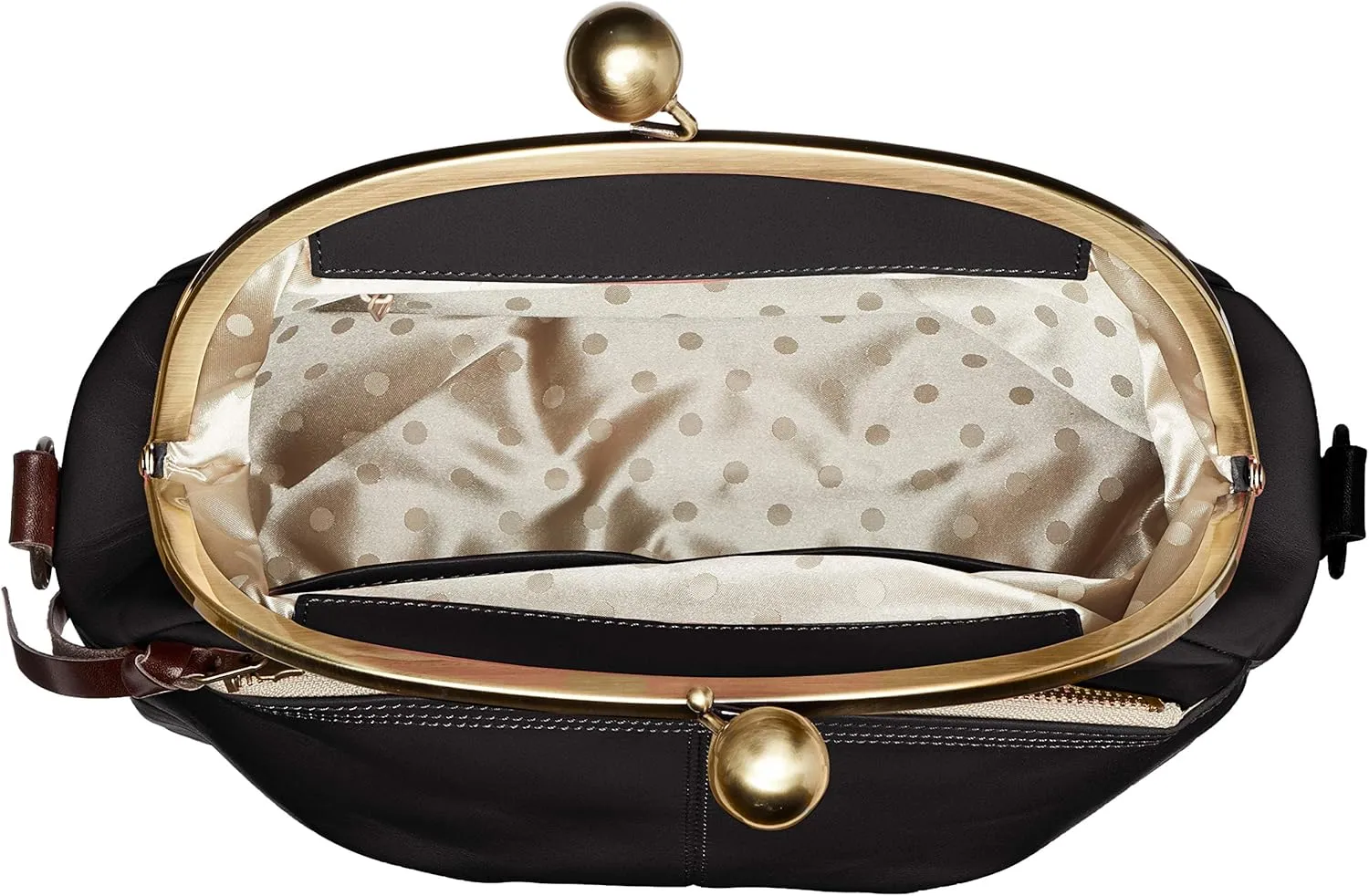 Leather Shoulder Bag with Clasp