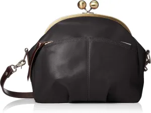 Leather Shoulder Bag with Clasp